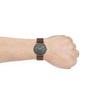 SIGNATUR Medium Brown Leather Watch Three-Hand