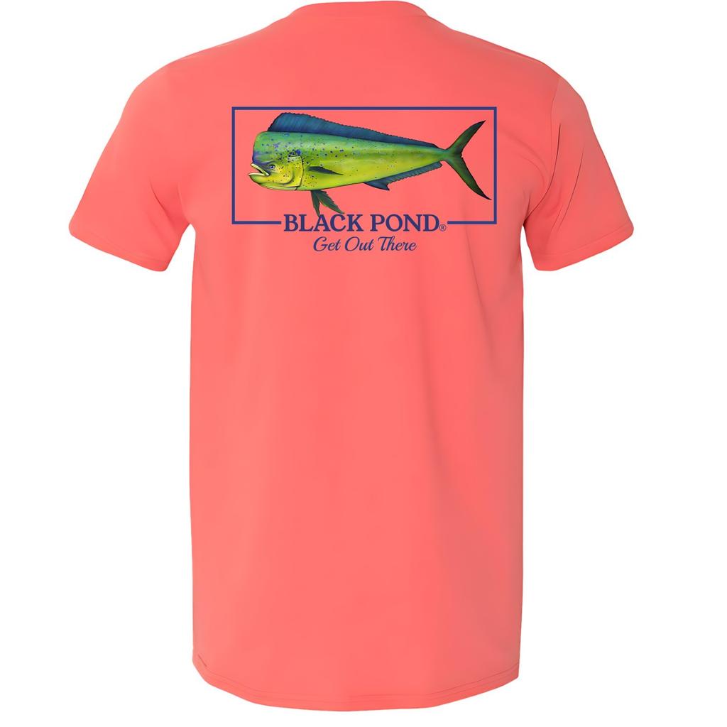 Unisex shirt Cotton Oversize Large Size Black Pond Saltwater Series Men's T-shirt Offshore Fishing Mahi Dorado Dolphin