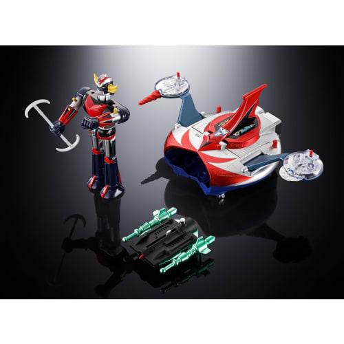 TAMASHII NATIONS Chogokin UFO Robot Grendizer Deluxe Grendizer & UFO Spazer, approximately 135mm & 120mm, die-cast, ABS & PE pre-painted action figure