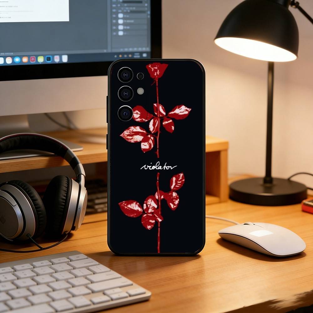 D-Depeche Mode Phone Case For Samsung S25,S24,S21,S22,S23,S30,Ultra,S20,Plus,Fe,Soft Silicone Black Cover