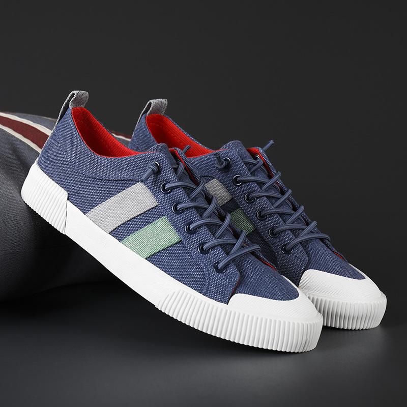 Klasické Triple S Letní Šedé Pohodlné Pánské Ploché Boty Plátěné Tenisky Ležérní Šněrovací Nízké Vulkanizované Boty Pánské Espadrilky