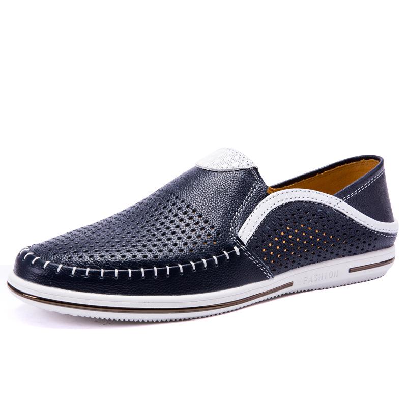 Genuine Leather Breathable Loafers for Men - Summer Slip-on Driving Shoes