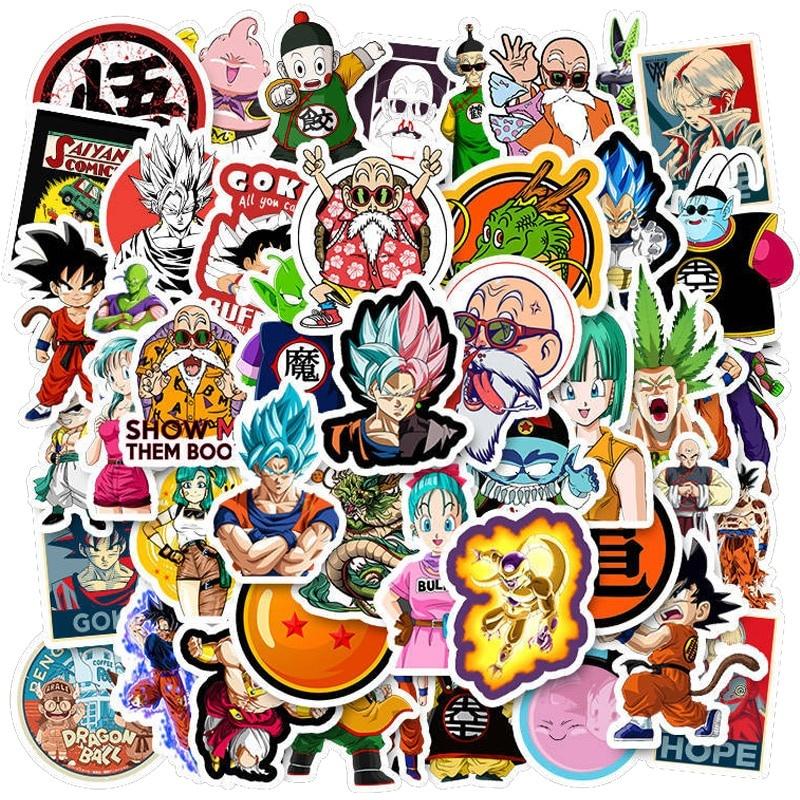 

25 шт. аниме Dragon Ball наклейки Super Saiyan Goku наклейки для ноутбука скейтборд Pad автомобильный телефон водостойкая наклейка наклейка