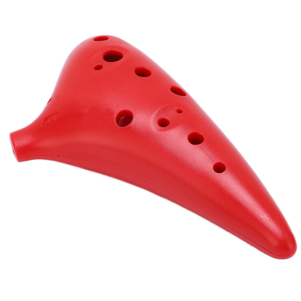 Ocarina ABS C Tune 12 Hole Musical Instrument for Adults Children Professional LearnersRed