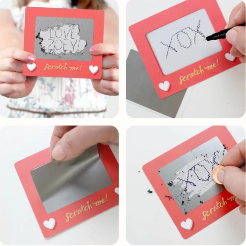 5/10pcs Scratch-off Cards Birthday Gift Love Coupons Anniversary DIY Gift for Her Valentine's Day Tickets Love Note Game Cards