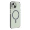 For iPhone 15 Plus Magnetic Case TPU Acrylic Clear Phone Back Cover with Lens Protector Kickstand