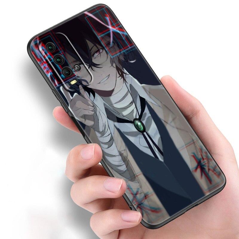 Anime Bungou Stray Dogs Dazai Osamu Phone Case For Xiaomi Redmi Note 11 10 9 8 Pro 11T 10T 10S 9S 8T 9 9A 9C 9T Black Soft Cover