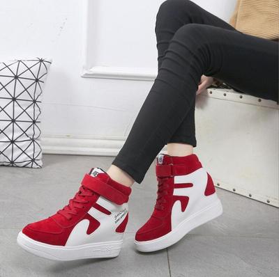 Red Sneakers Women High Top Platform Sneakers Women Casual Wedges Shoes Womens Shoes Black Platform Vulcanize Shoes Women
