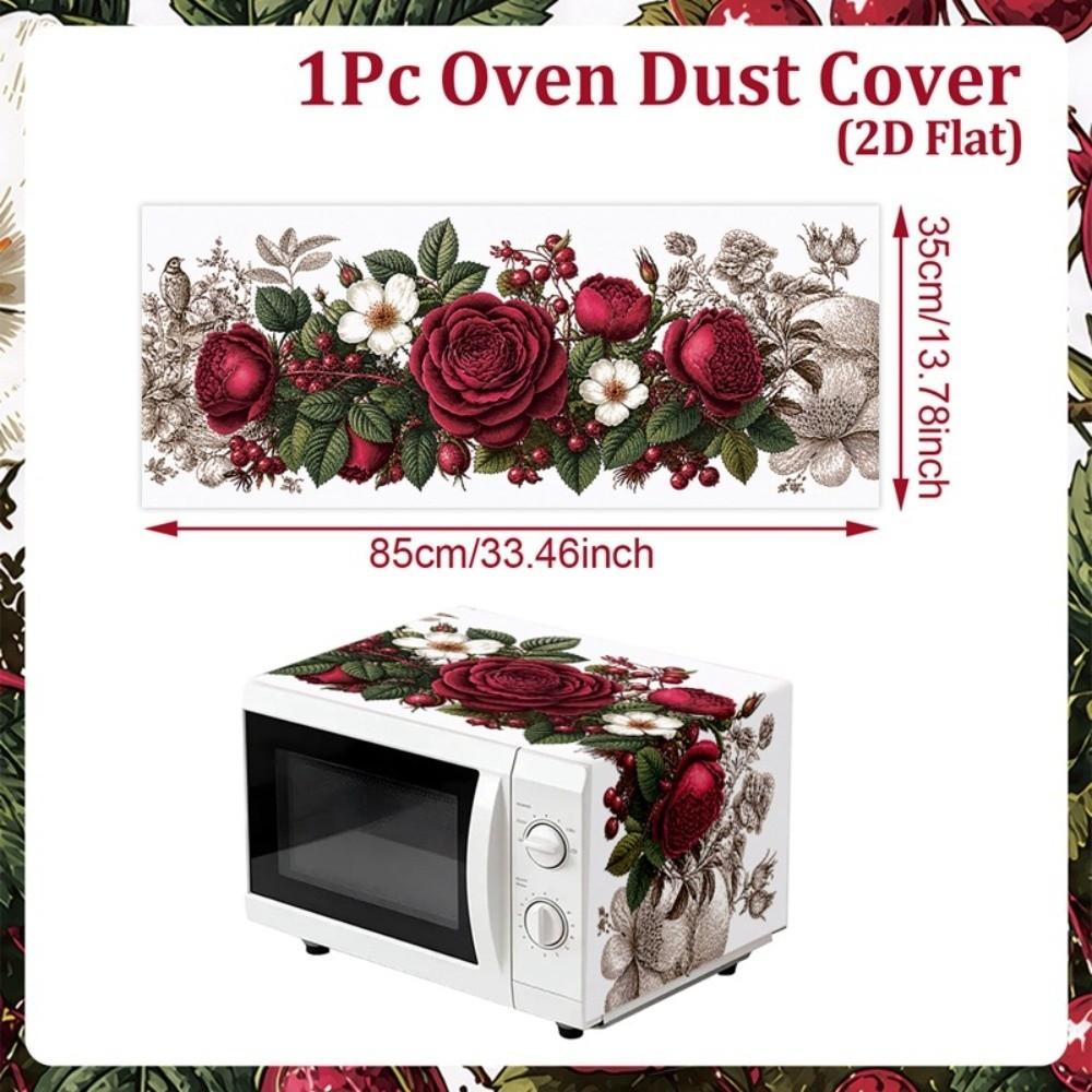 Printed Microwave Oven Dust Cover Universal Dust Protector Mat Microwave Cover Household Cover