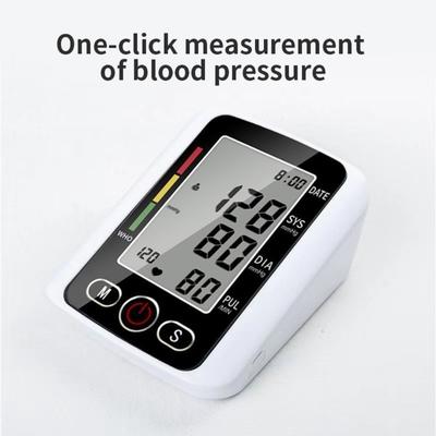 Digital Upper Arm Blood Pressure Monitor English Automatic Sphygmomanometer  Heart Rate Measurement