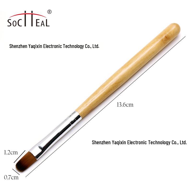 Dřevěná rukojeť Stříbrná tuba Štětec na nehtové umění pro fototerapii