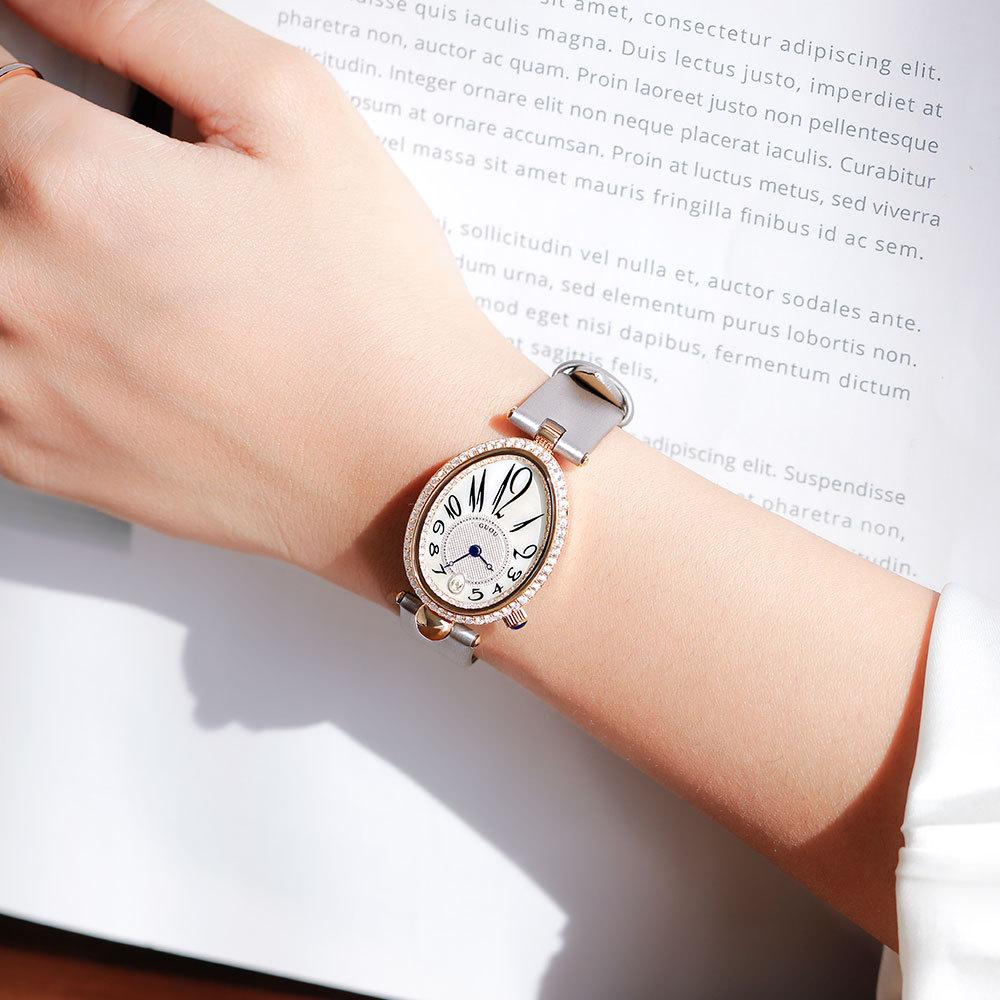 

Новые модные темпераментные женские часы с каплевидным циферблатом и бриллиантами, водонепроницаемые кварцевые женские часы