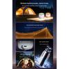 RGB LED Camping Lamp IPX6 Waterproof Retractable String Outdoor Night Light Portable Top Handle Garden Decoration Lamp