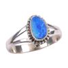 Natural Australian Opal Gemstone Handmade 925 Solid Silver Gift Ring S.8.5 I4E78