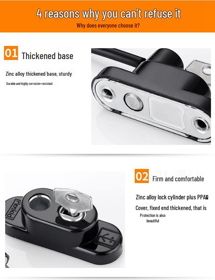 Förbättrat barnsäkert fönster- och dörrlås för inåtgående/utåtgående öppning med fallskydd