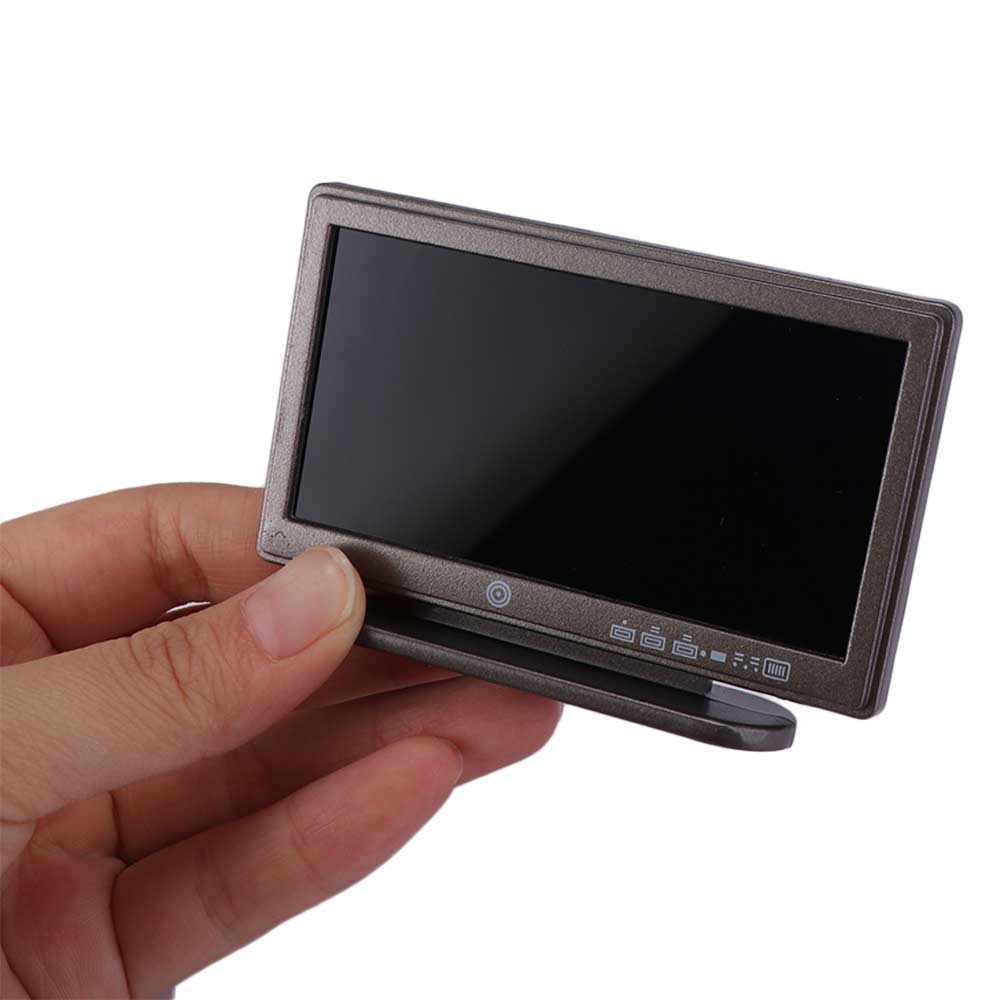 Flat-Panel Miniature Television 1:12 Dollhouse Remote Control Doll House TV Kids Gift