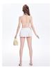 Korean-Inspired Backless White Lace Bikini: Sexy Strapless Split 3-Piece Swimsuit for Women