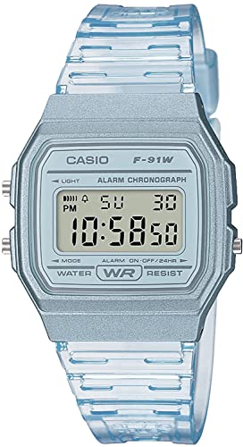 

Casio F-91WS-2 Цифровые кварцевые часы, Унисекс, Прозрачно-голубые [Параллельный импорт]