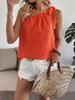 European & American Women's French Niche Off-Shoulder Sleeveless Summer Sexy T-shirt