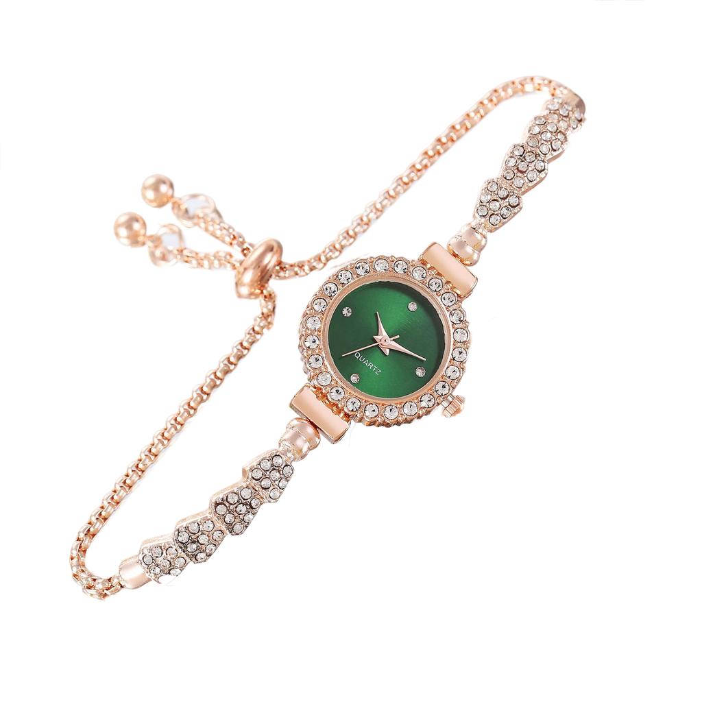 Women's Diamond Watches Bracelet Round Dial Chain Link Bracelet Analog Bangle Wrist Watch Eting and Dating Office
