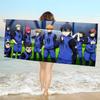 Japan Cartoon Anime B-Blue L-Lock Big Microfiber Beach Towels Quick Dry Sand Beach Towels Pool Towel for Travel Swim Pool Yoga