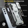 Shockproof Armor Phone Case for Samsung Galaxy A56 A36 A26 A16 A55 A35 A25 A73 Slid Camera Protect Magnetic Hybrid Ring Cover