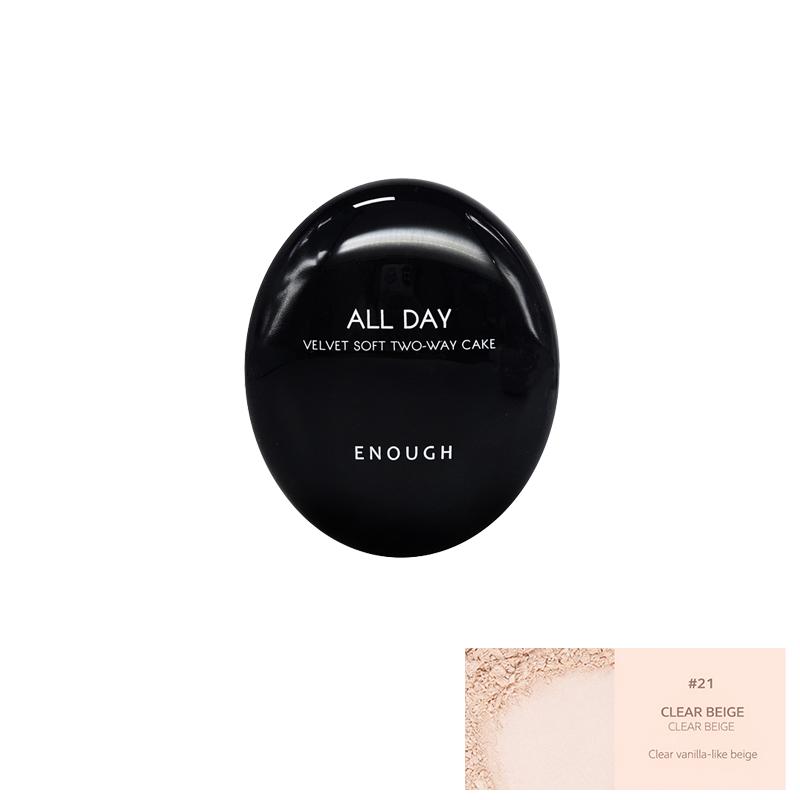 Enough All Day Velvet Soft Two Way Cake SPF28 PA++ 12g + Refill 12g (9 Options)