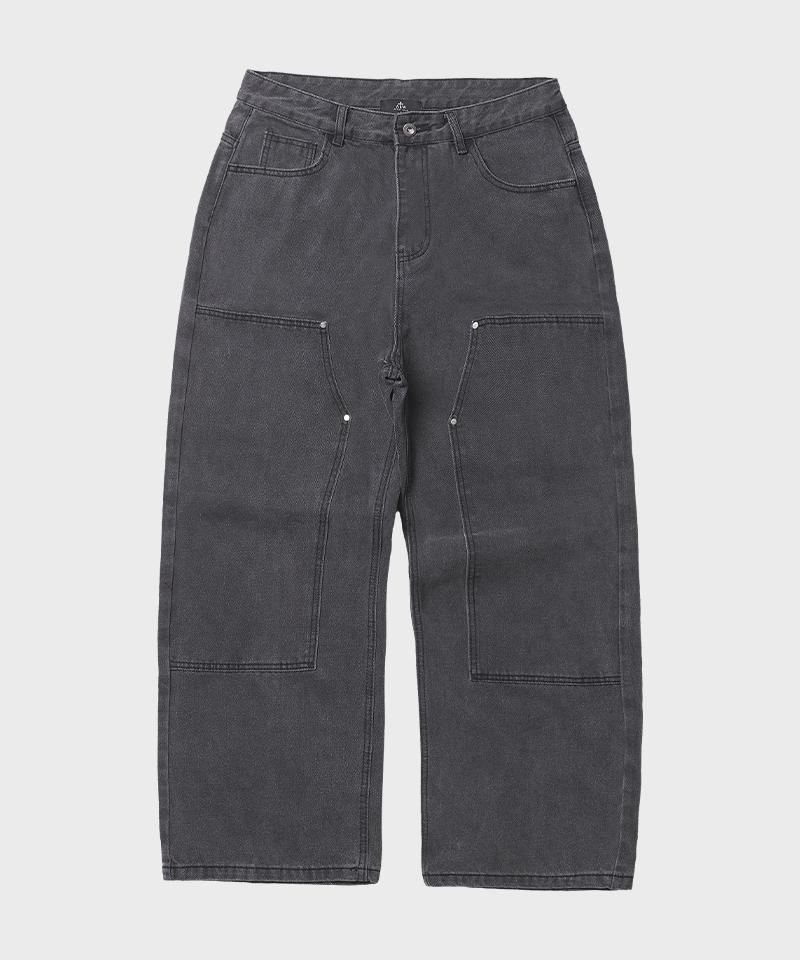 ARTISTWEAR [2Colors] Vintage Washed Double Knee Denim Pants