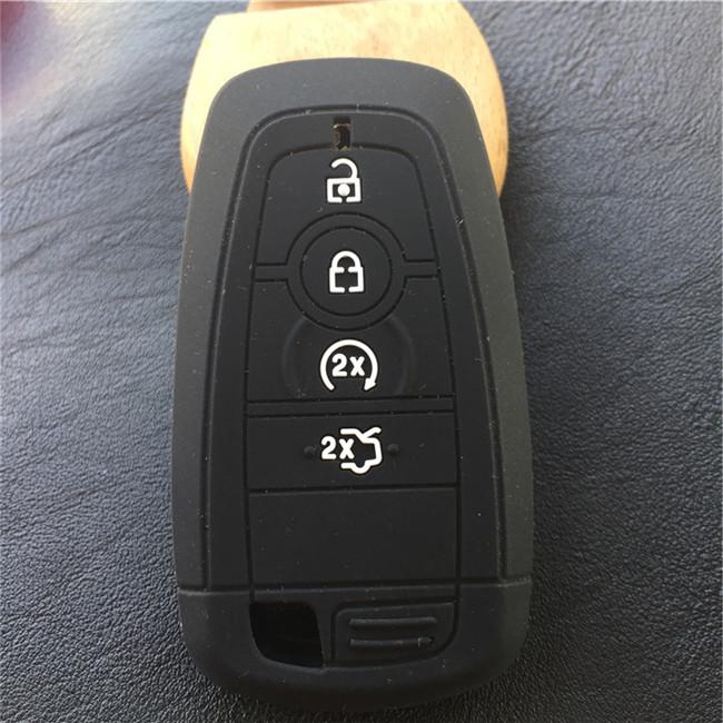 Silikon-Gummi Auto Schlüsselabdeckung Hülle für Ford Mondeo 2017 MKC MKX MKZ Lincoln Continental Focus Edge Kuga EcoSport 3 4 Tasten Schlüssel