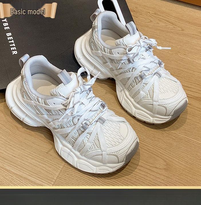Damen Paris Plateau-Sneakers - 2025 Frühling/Sommer Mesh Atmungsaktive Lässige Laufschuhe
