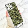 Camouflage  Phone Case For iPhone 17 16 15 14 13 12 11 Mini Pro Max Plus Transparent Cover