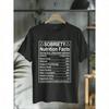 Sobriety Nutrition Facts Definition Addiction Recovery Sober TShirt Casual Short Sleeve Shirt