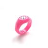 Aesthetic Candy Fun Resin Acrylic Imitated Crystal Geometric Round Classic Open Ring Fashion Irregular Rings Women Men Jewelry