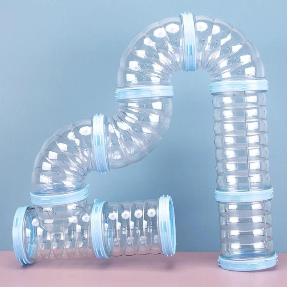 5.5cm Diam Hamster Toy Maze Transparent Hamster Coop External Pipelines Hamster Accessories