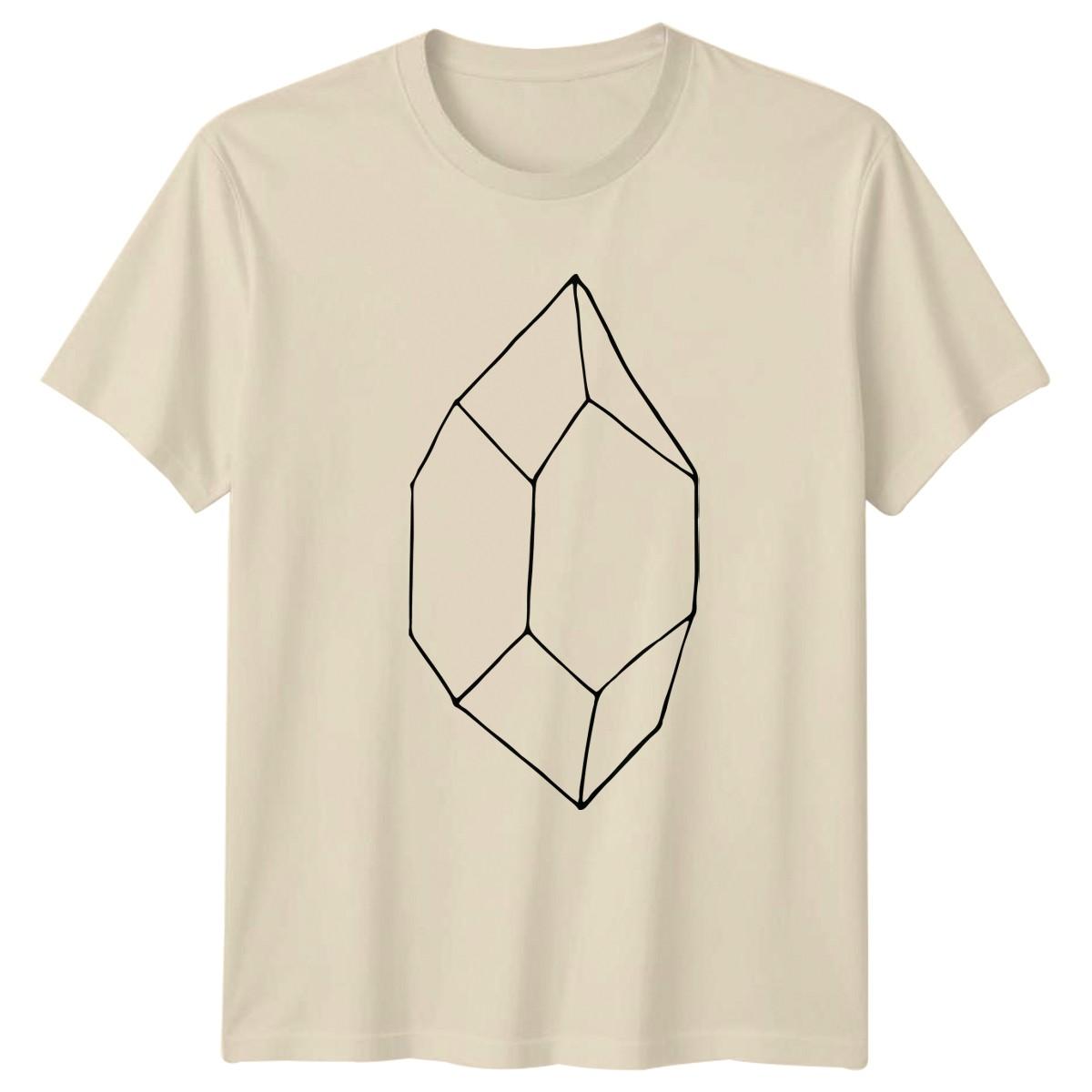 Modern Geometric Crystal Outline T-Shirt Gemstone Crystal Gift XXL