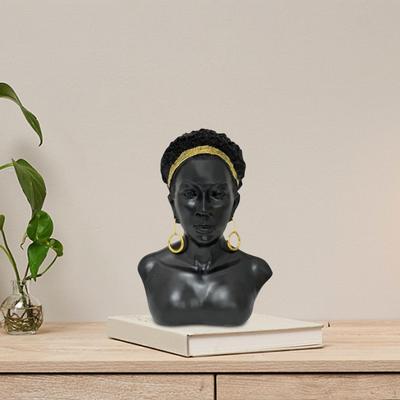 Afrikanische Frauenstatue Harzhandwerk Moderne weibliche Skulptur Ästhetisches Ornament