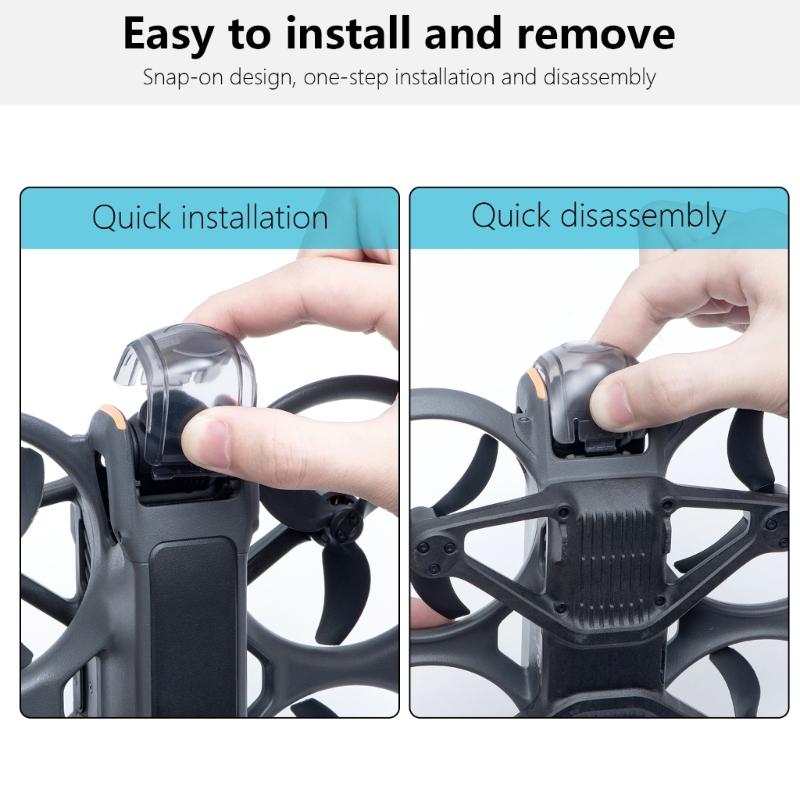 Lens Caps Gimbals Guard Protector for AVATA 2 Drones Gimbals Lens Hood Cover Props Fixator Holder Lens Cover Dustproof Caps