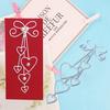 Cutting Stencil Heart Bow Tie Pattern Smooth Lightweight Template Metal Mold for Daily Use