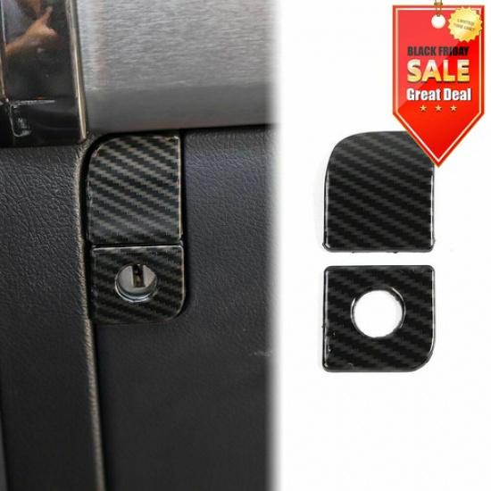 Carbon Fiber Co-Pilot Storage Box Switch Button Decor Cover Trim For 4runner 10+