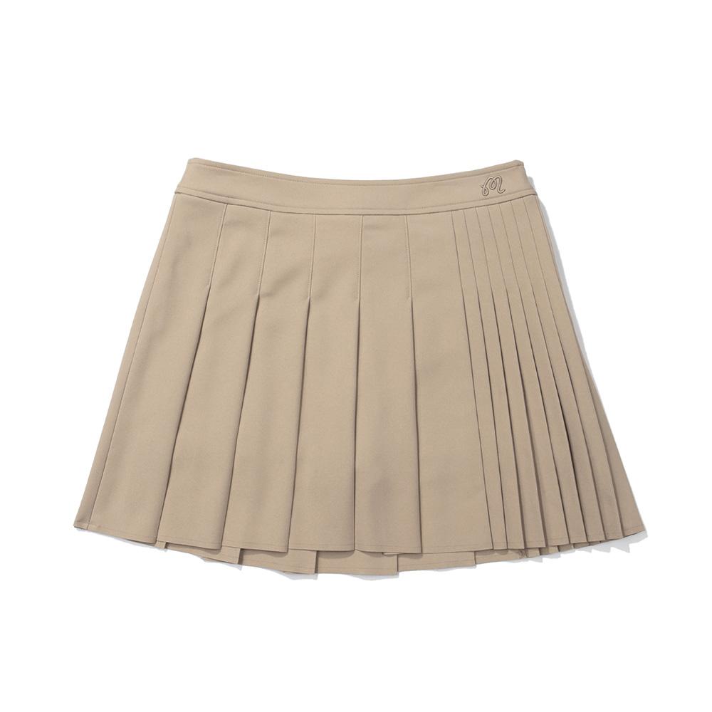 MALBON GOLF Pleated Mid-Length Skirt Beige (Woman)
