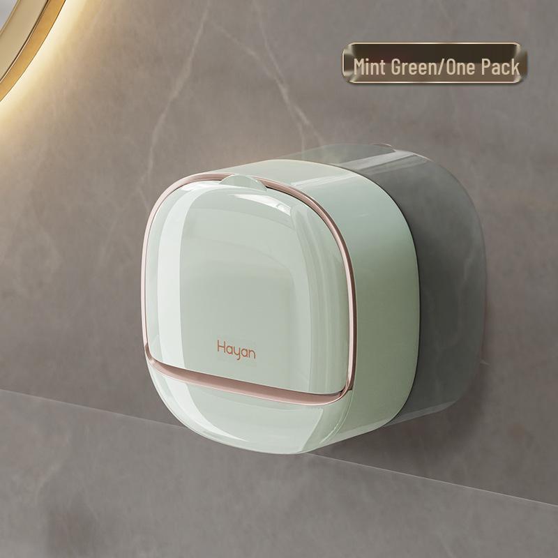 Luxury Wall-Mounted Soap Holder with Lid - No-Drill, High-End Draining Soap Storage Rack