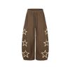 Unisex Loose Fit Streetwear Joggers With Star Print Cotton Blend Casual Pants