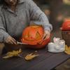 11dílná sada na vyřezávání dýní na Halloween s přenosnou taškou Profesionální nerezové nástroje Profesionální potřeby na řezání a vyřezávání dýní