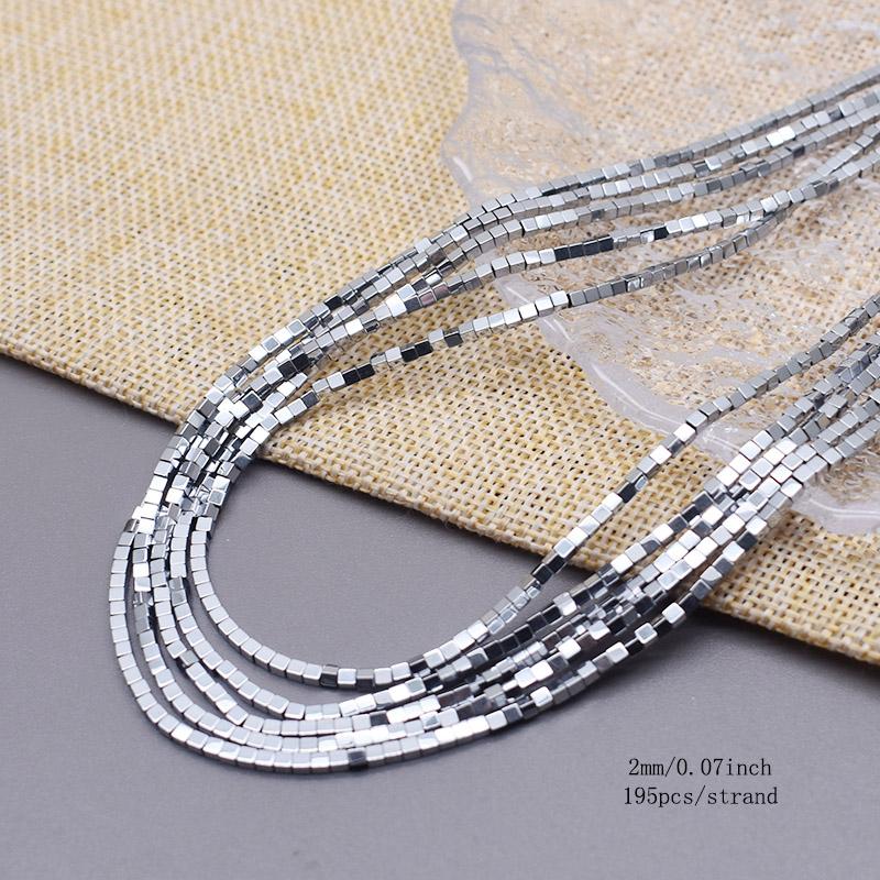 Plating Silver Color Retention Natural Hematite Stone Spacer Loose Beads For Jewelry Making Diy Bracelets Finding