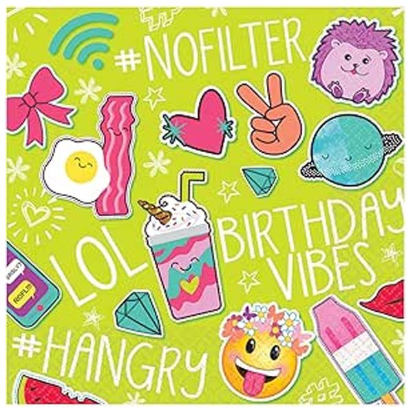 Amscan Selfie Celebration Disposable Napkins (Pack of 16)