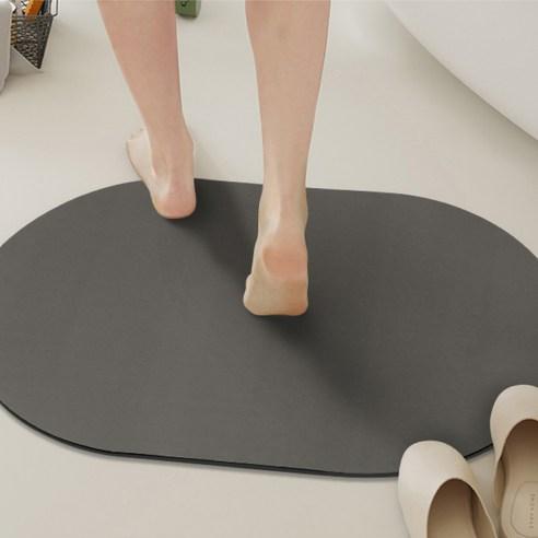 Comet Home Washable Diatomite Bath Mat – Quick-Drying Absorbent Floor Mat