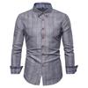 Men's Plaid Print Long Sleeve Button Up Shirts Slim Fit Casual Business Formal Dress Shirt Business Work Shirt for Men Breathable Soft Shirts