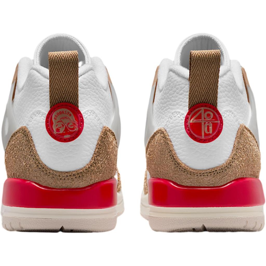 Air Jordan Spizike Low GS White Desert Camo Fire Red Kids Sneakers Sail FQ3950-105