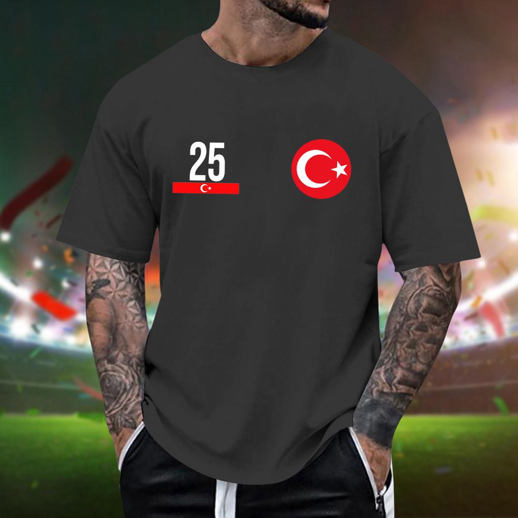 European and American men's trend simple style 3D digital printing short-sleeved T blood, can be sent on behalf of one piece