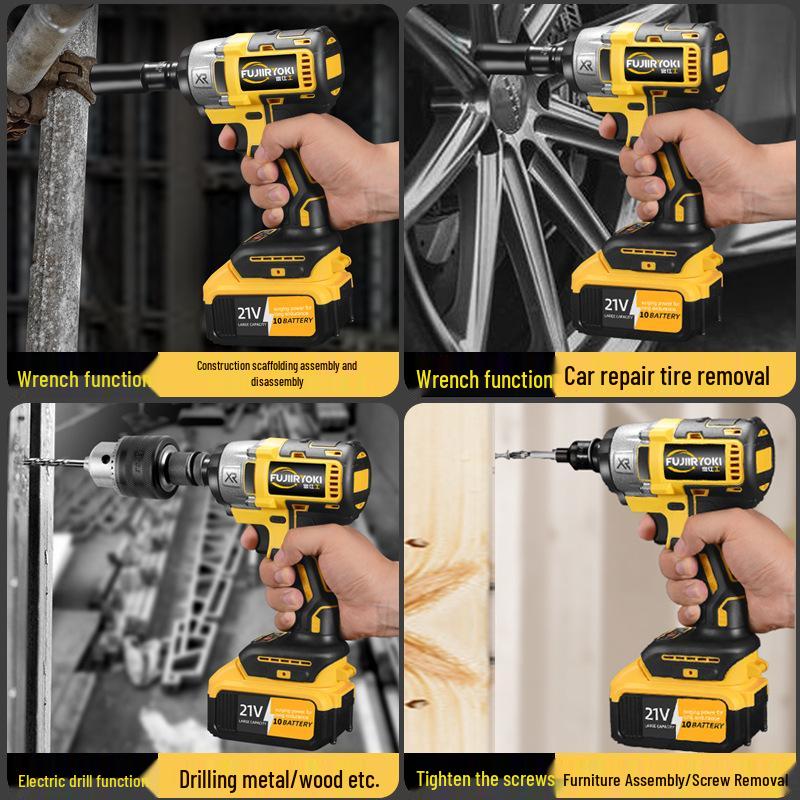 Brushless High Torque Electric Impact Wrench with Lithium Battery for Auto Repair